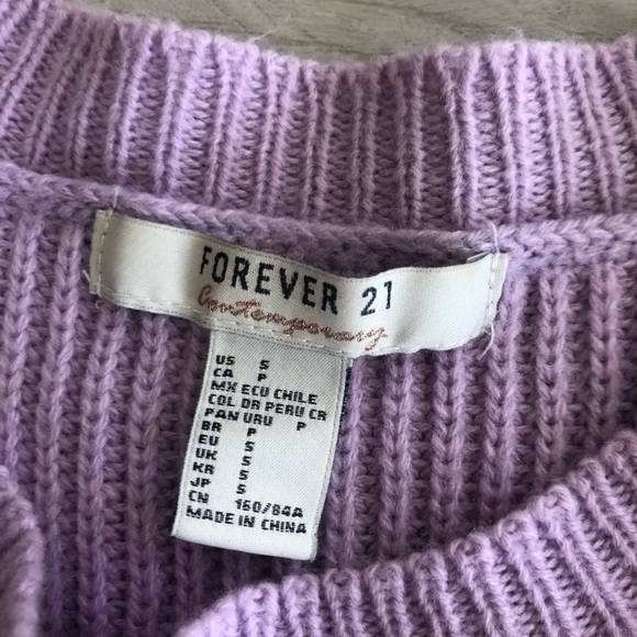 Forever 21 Purple Sweater - Picture 3 of 3
